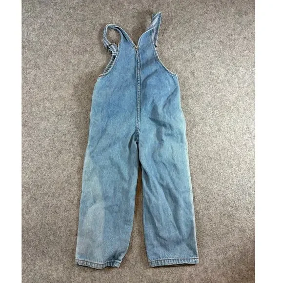 VTG 90s Green Bay Packers NFL Football Jumpsuit Kids Blue Denim Overall Size 4T - Picture 7 of 10